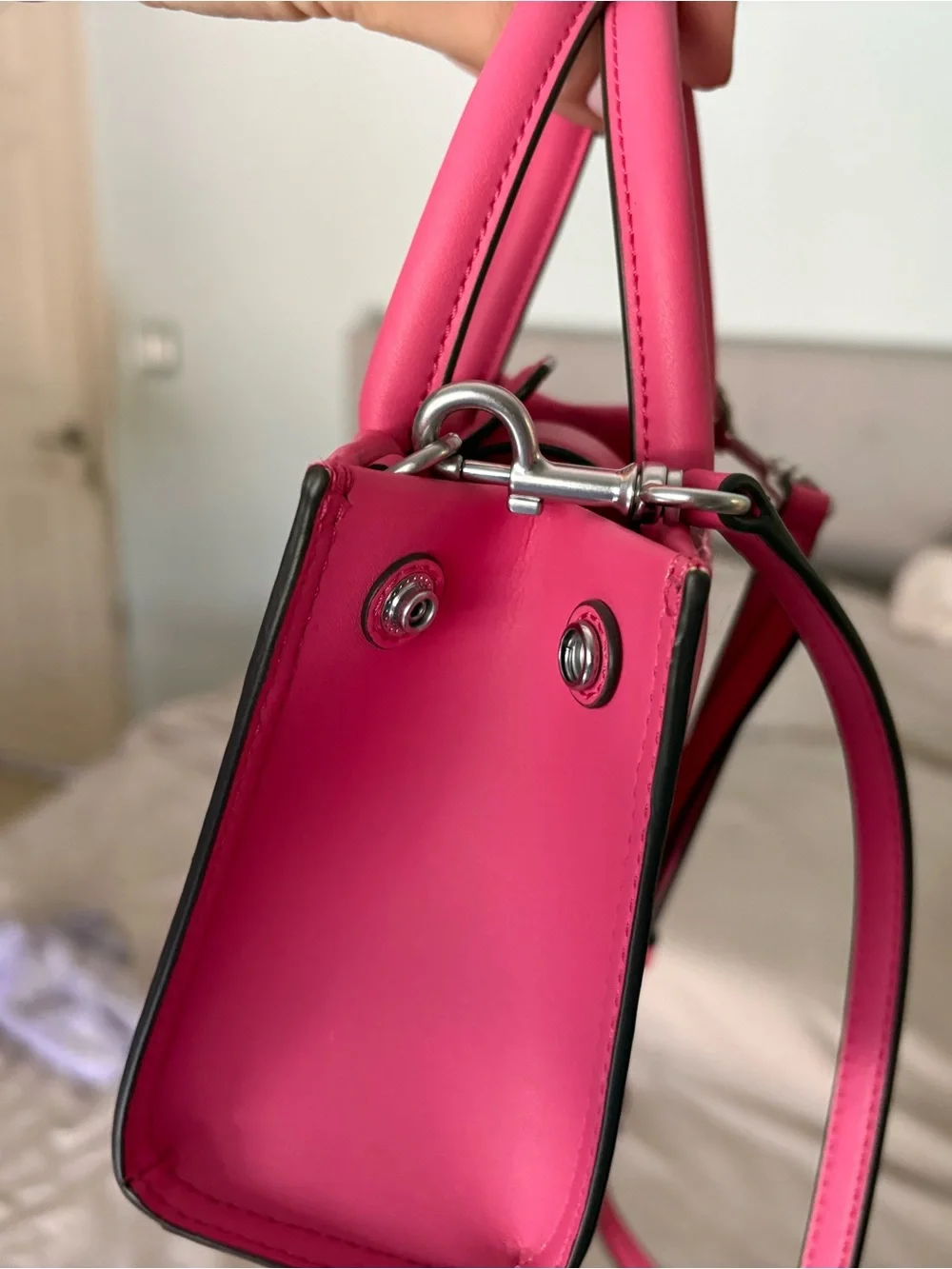 Tory Burch Pink Mini Ella Tote - Picture 6 of 6